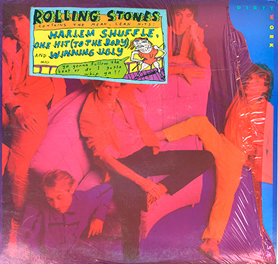 ROLLING STONES - Dirty Work (1986, Europe) album front cover vinyl record